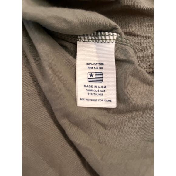 Free People X Sandrine Rose The Vintage Crew Olive Drab The Outsider TShirt Sz M - Picture 10 of 14